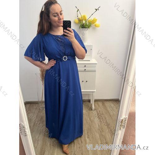 Women's Plus Size Long Formal Dress Elegant Summer Sleeveless (XL/2XL ONE SIZE) ITALIAN FASHION IMPSH22BIANCA
