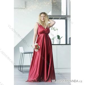 Women's Plus Size (42-48) Long Elegant Strapless Party Dress FRENCH FASHION FMPEL23BETSYQS