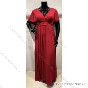 Dress Long Elegant Party Short Sleeve Women's Plus Size (42-48) FRENCH FASHION FMPEL23TACHAQS
