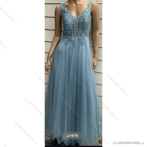 Women's long elegant party dress with straps (S/M ONE SIZE) ITALIAN FASHION FMPRP23JJ1678