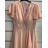 Women's Long Formal Short Sleeve Dress (S/M ONE SIZE) ITALIAN FASHION FMPRP23R1413