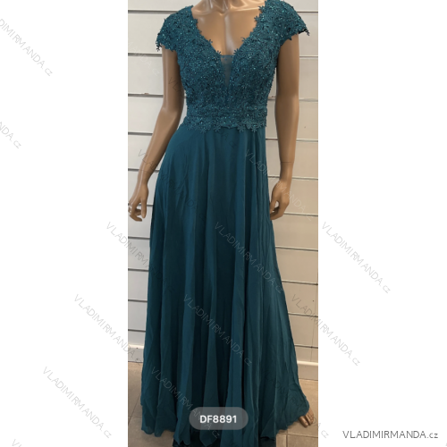 Women's Long Formal Short Sleeve Dress (S/M ONE SIZE) ITALIAN FASHION FMPRP23DF8891