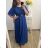 Šaty společenské elegantní plesové krátký rukáv dámské nadrozměr (XL/2XL ONE SIZE) ITALSKÁ MÓDA IMM239016ZO XL/2XL Royal blue