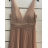 Women's long elegant party dress with straps (S/M ONE SIZE) ITALIAN FASHION FMPRP23HM2251