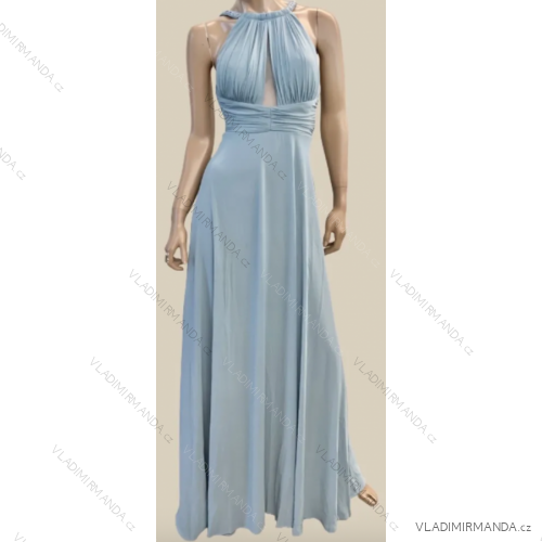 Women's Long Elegant Party Sleeveless Dress (S/M ONE SIZE) ITALIAN FASHION FMPRP23JR-17932