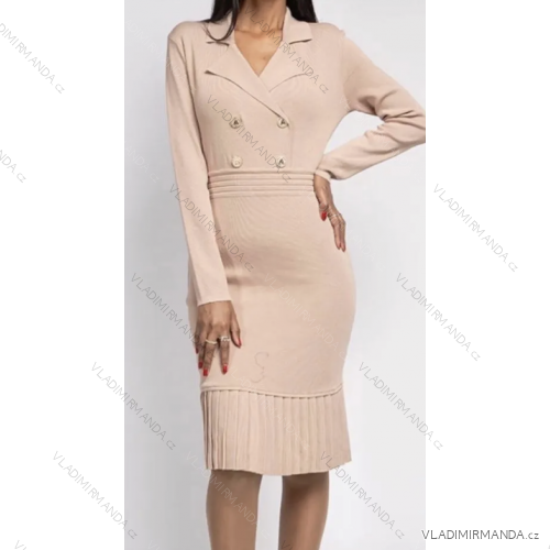 Women's Elegant Long Sleeve Dress (S/M ONE SIZE) ITALIAN FASHION FMPRP23DPU410