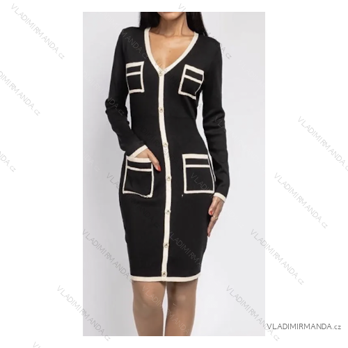 Women's Elegant Long Sleeve Dress (S/M ONE SIZE) ITALIAN FASHION FMPRP23DPU406-5