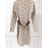 Women's Elegant Long Sleeve Dress (S/M ONE SIZE) ITALIAN FASHION FMPRP23MC1700
