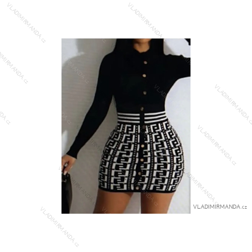 Women's Elegant Long Sleeve Dress (S/M ONE SIZE) ITALIAN FASHION FMPRP23JL-833