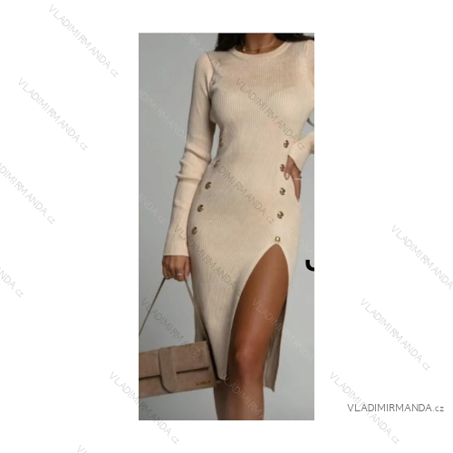 Women's Elegant Long Sleeve Dress (S/M ONE SIZE) ITALIAN FASHION FMPRP23824