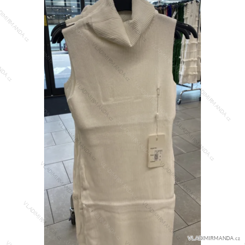Women's Sleeveless Turtleneck Dress (S/M ONE SIZE) ITALIAN FASHION FMPRP23MCY03079