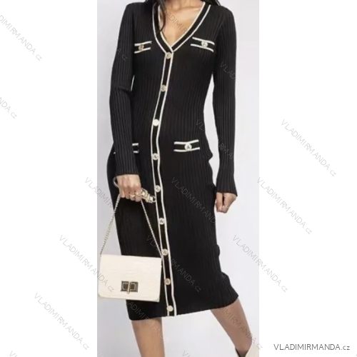 Women's Elegant Long Sleeve Dress (S/M ONE SIZE) ITALIAN FASHION FMPRP23DPU408