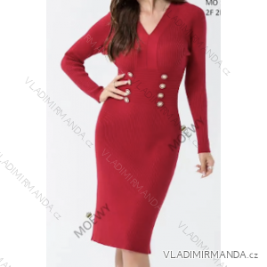 Women's Elegant Long Sleeve Dress (S/M ONE SIZE) ITALIAN FASHION FMPRP23MO1235