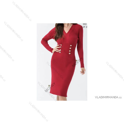 Women's Elegant Long Sleeve Dress (S/M ONE SIZE) ITALIAN FASHION FMPRP23MO1235