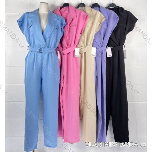 Women's Long Short Sleeve Jumpsuit (S/M ONE SIZE) ITALIAN FASHION IMPBB23C23864
