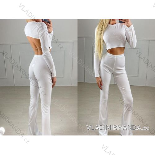 Women's Long Sleeve Crop Top (S/M ONE SIZE) ITALIAN FASHION IMPBB23A11598