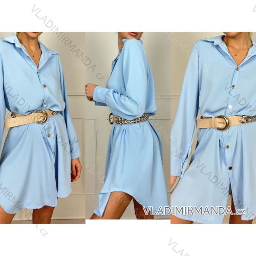 Women's Long Sleeve Shirt Dress (S/M ONE SIZE) ITALIAN FASHION IMPBB23N36223