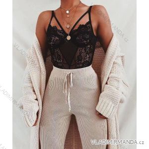 Women's Strappy Lace Bodysuit (S/M ONE SIZE) ITALIAN FASHION IMPGM239013