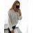 Šaty elegantní košilové dlouhý rukáv dámské (S/M ONE SIZE) ITALSKÁ MÓDA IMWY21734 S/M white