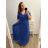 Women's Long Knitted Turtleneck Short Sleeve Dress (S/M ONE SIZE) ITALIAN FASHION IMM22FD51751