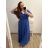 Women's Long Knitted Turtleneck Short Sleeve Dress (S/M ONE SIZE) ITALIAN FASHION IMM22FD51751