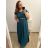 Prom Dress Elegant Formal Short Sleeve Women's Plus Size (L/XL/2XL ONE SIZE) ITALIAN FASHION IMM22693/DU1 Burgundy