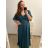 Šaty plesové dlouhé elegantní společenské krátký rukáv dámské nadrozměr (XL/2XL ONE SIZE) ITALSKÁ MÓDA IMM22PL80658 XL/2XL dark red