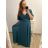 Šaty plesové dlouhé elegantní společenské krátký rukáv dámské nadrozměr (XL/2XL ONE SIZE) ITALSKÁ MÓDA IMM22PL80658 XL/2XL dark red