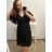 Women's Long Knitted Turtleneck Short Sleeve Dress (S/M ONE SIZE) ITALIAN FASHION IMM22FD51751 XL/2XL Royal blue