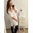 Košile prodloužená 3/4 dlouhý rukáv dámské (L/XL/2XL ONE SIZE) ITALSKá MóDA IM423025 XL/2XL white