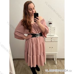Carmen short sleeve women's plus size dress (2XL/3XL/4XL ONE SIZE) ITALIAN FASHION IM423027