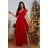 Dress Elegant Party Short Sleeve Women's Plus Size (36-42) POLISH FASHION PMLBF23ID3645 Red 36
