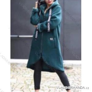 Women's Extended Hooded Long Sleeve Coat (S/M/L ONE SIZE) ITALIAN FASHION IMC22678/DU