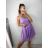 Šaty elegantní krátké bez rukávu společenské dámské (S/M ONE SIZE) ITALSKÁ MÓDA IMM22Q52233 S/M red