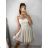 Šaty elegantní krátké bez rukávu společenské dámské (S/M ONE SIZE) ITALSKÁ MÓDA IMM22Q52233 S/M red
