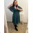 Women's Long Knitted Turtleneck Short Sleeve Dress (S/M ONE SIZE) ITALIAN FASHION IMM22FD51751