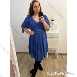 Women's Long Knitted Turtleneck Short Sleeve Dress (S/M ONE SIZE) ITALIAN FASHION IMM22FD51751