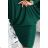 402-2 Bat dress with a neckline - green with glitter