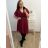 Women's Long Knitted Turtleneck Short Sleeve Dress (S/M ONE SIZE) ITALIAN FASHION IMM22FD51751 XL/2XL Royal blue
