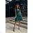 Women's Plus Size (42-46) Long Elegant Party Sleeveless Dress POLISH FASHION PMLBC23265-10 Green 34