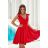 Women's Plus Size (42-46) Long Elegant Party Sleeveless Dress POLISH FASHION PMLBC23265-10 red 34