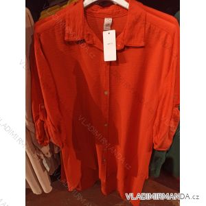 Ladies Long Sleeve Extended Shirt (S/M ONE SIZE) ITALIAN FASHION IMH23008