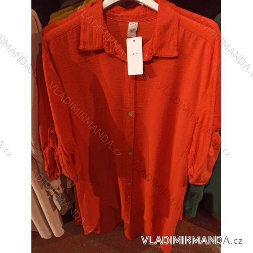 Ladies Long Sleeve Extended Shirt (S/M ONE SIZE) ITALIAN FASHION IMH23008