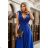 Women's Plus Size (42-46) Long Elegant Party Sleeveless Dress POLISH FASHION PMLBC23265-10