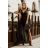 Women's Plus Size (42-46) Long Elegant Party Sleeveless Dress POLISH FASHION PMLBC23265-10 black 34
