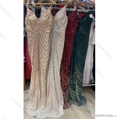 Women's strapless long party dress (S/M ONE SIZE) ITALIAN FASHION IMM23055