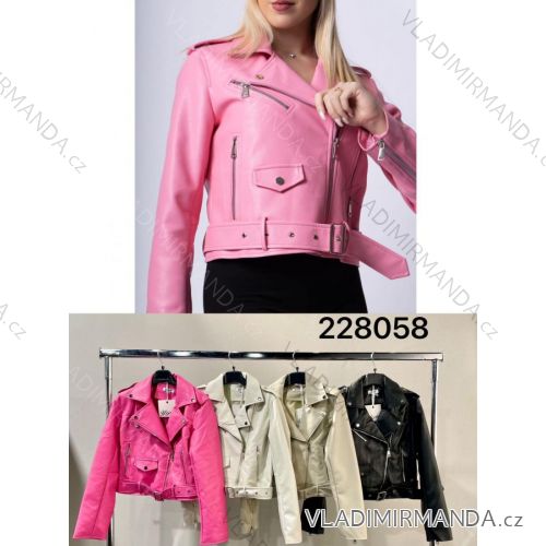 Women's Long Sleeve Leather Jacket (S-XL) ITALIAN FASHION IMM23MS228058