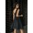 Women's Plus Size (42-46) Long Elegant Party Sleeveless Dress POLISH FASHION PMLBC23265-10 black 40