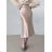 Women's Medium Length Satin Skirt (S/M ONE SIZE) ITALIAN FASHION IMM23UN6886