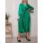 Women's Elegant Belt Long Sleeve Dress (S/M ONE SIZE) ITALIAN FASHION IMM23UN6139